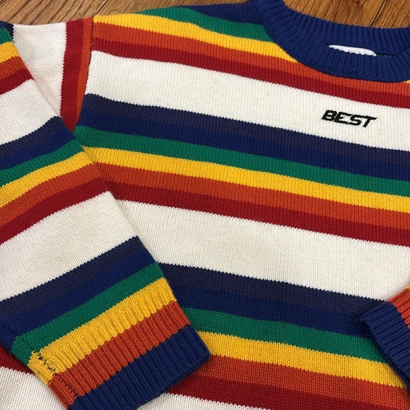 HEY HENRY Rainbow Striped Long Sleeve Sweater - Picture 2 of 8